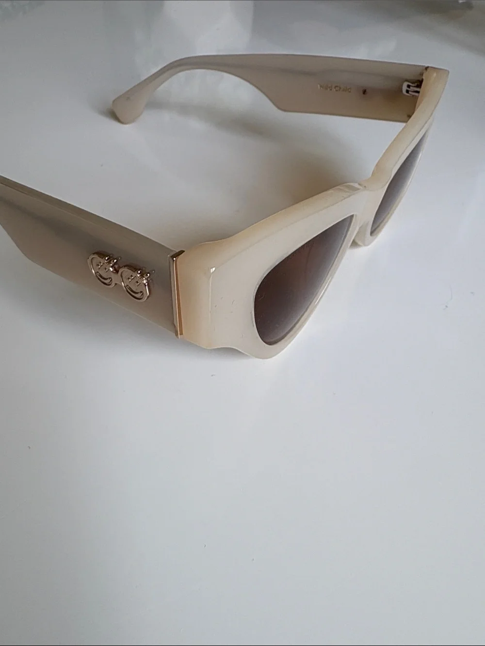 Transparente Cream Frame Sunglasses with Brown Lenses